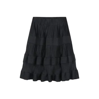 UOOYAA Casual Long Skirts Women's Black