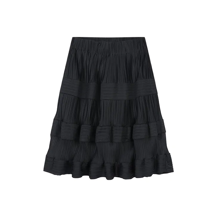 UOOYAA Casual Long Skirts Women's Black-0