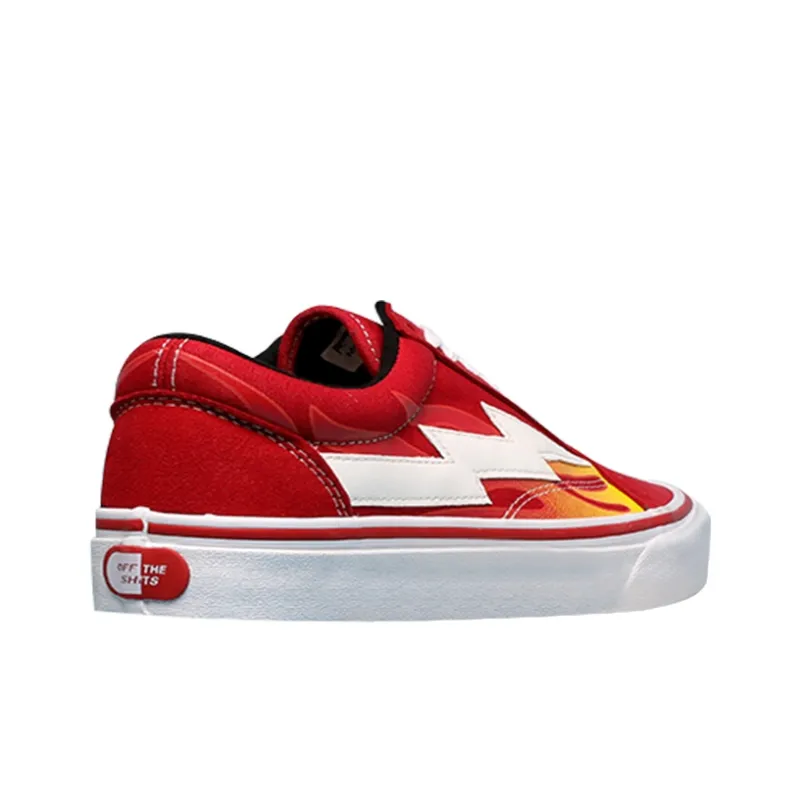 REVENFE X SPOTM x BURNING FLAME Slip Resistant, Abrasion Resistant, Breathable Low Top Canvas Shoes Unisex-3