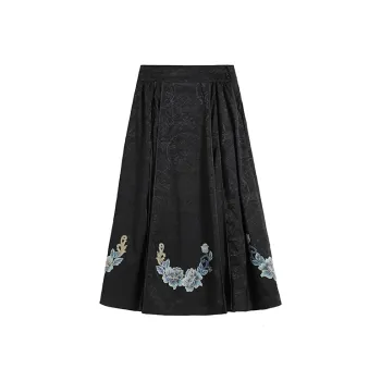 TCH Casual Long Skirts Women's Black
