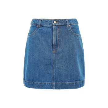 BARBOUR Thistle Skirt Denim Short Skirts Women's Blue