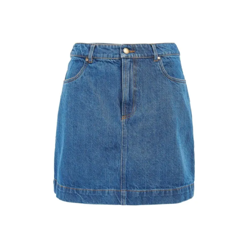 BARBOUR Thistle Skirt Denim Short Skirts Women's Blue-0