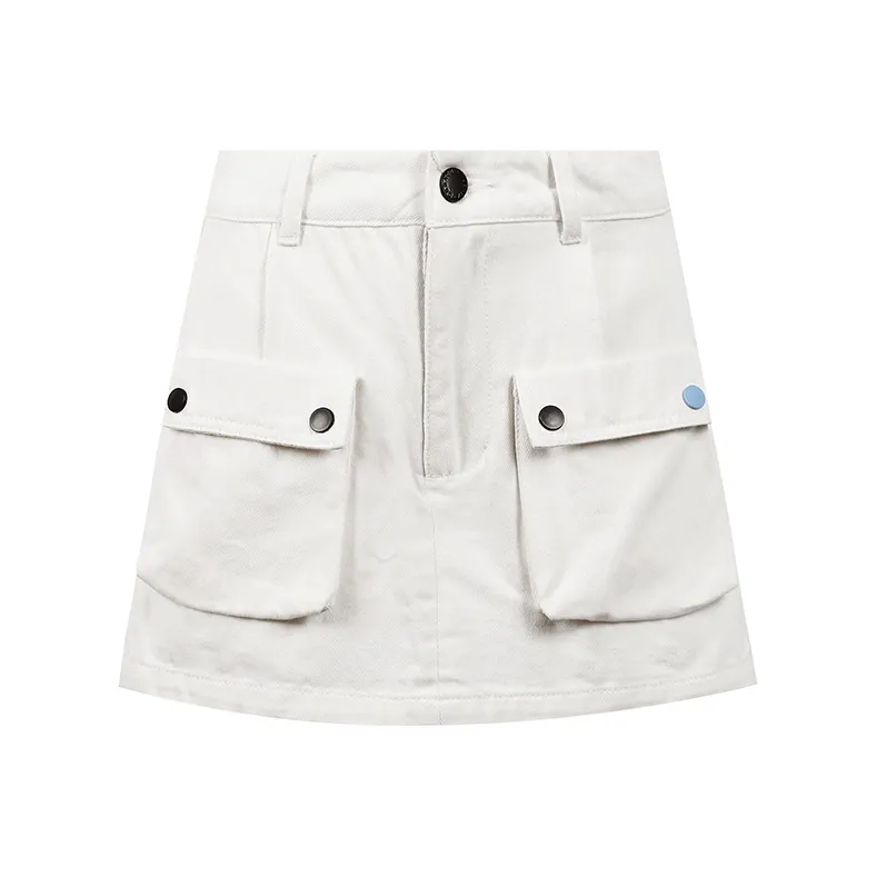 Valeria Obbaco Cargo Short Skirts Pants Women's White-0