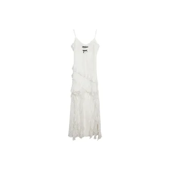 HUINIAN Slip Dress Women's White