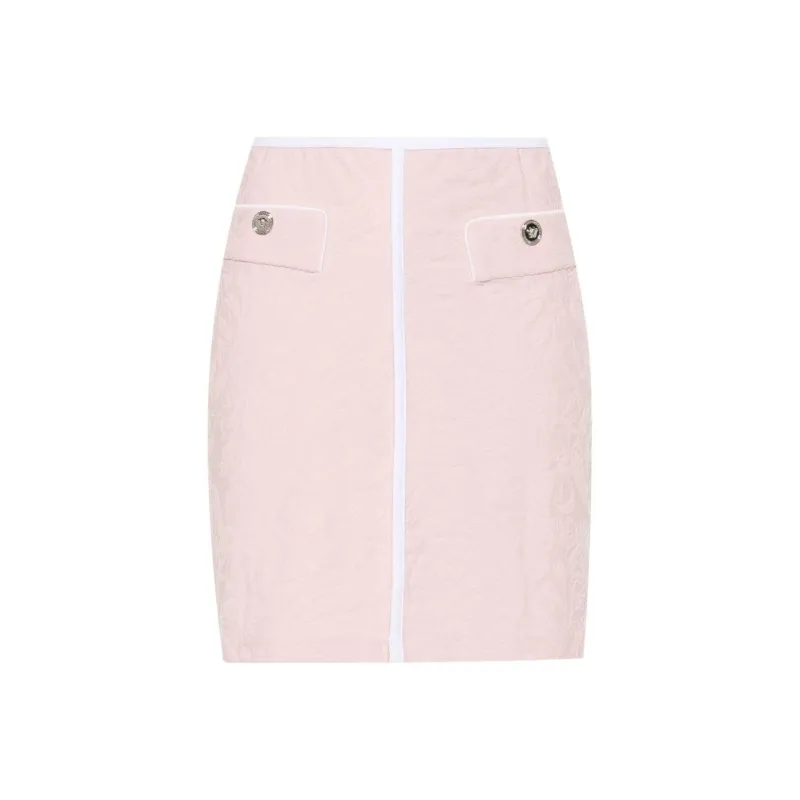 VERSACE Patterned jacquard Mini Skirt-0
