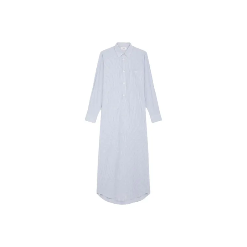 CELINE SS25 Long Sleeved Dress Women's Blue-0