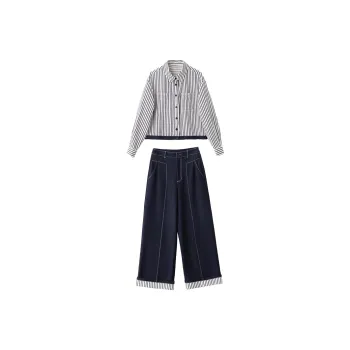 Mapping Casual Suit Women's Stripes