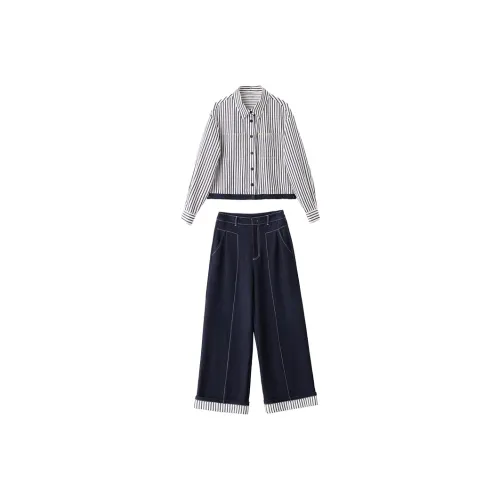 Mapping Casual Suit Women's Stripes