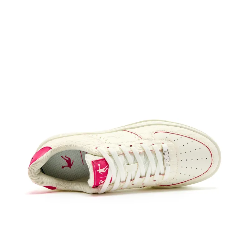 PINK PANTHER x QIAODAN Abrasion Resistant Slip Resistant Low Top Skateboard Shoes Men's Ivory White Smart Powder-5
