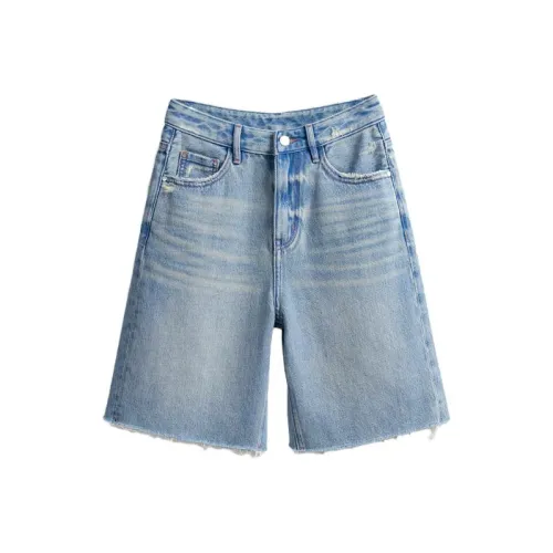 Ran and pure Denim Shorts Women's Light Blue