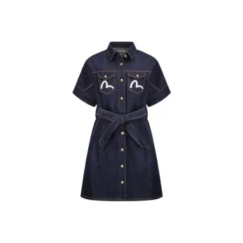 EVISU Denim Short Skirts Women's Denim Blue