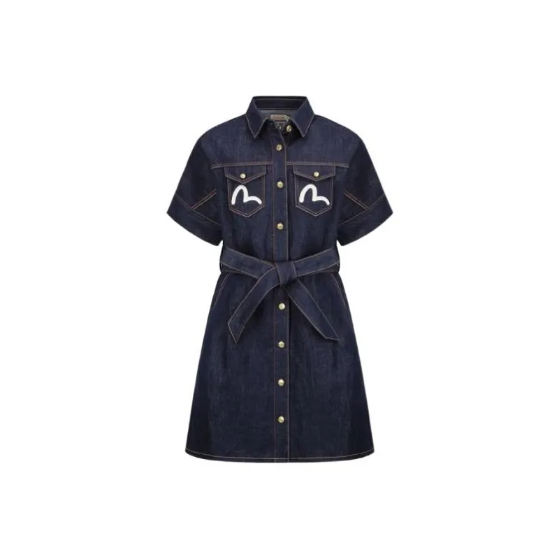 EVISU Denim Short Skirts Women's Denim Blue-0