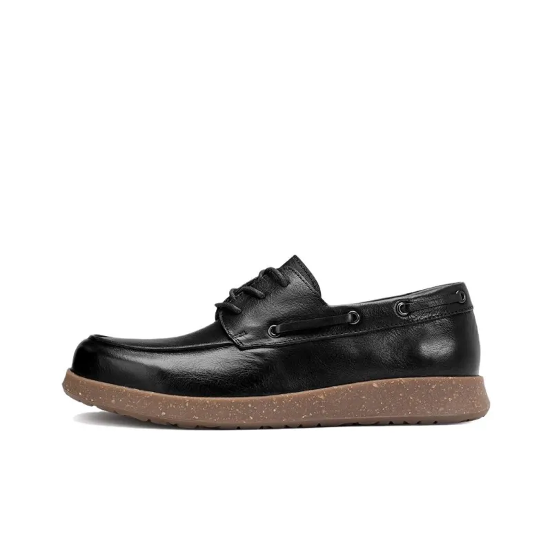 Voguhomme Men's Casual Shoes Men Low Top Brown-5