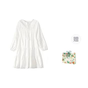 Oddgoods Long Sleeved Dress Women's White
