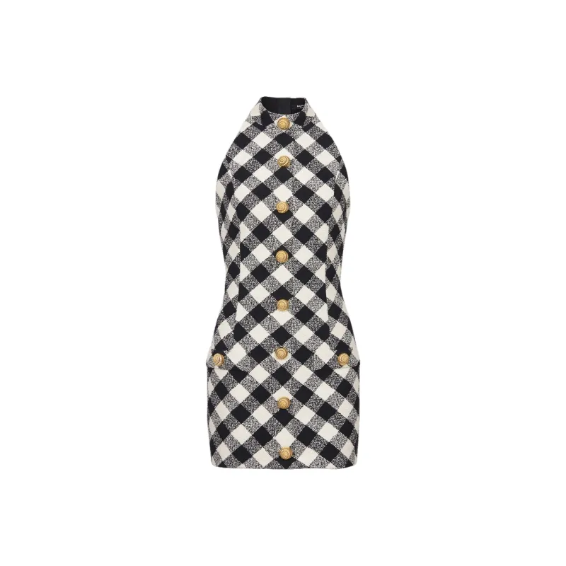BALMAIN Halterneck Mini Dress-0