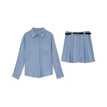 Icicofficial Skirt Set Women's Blue