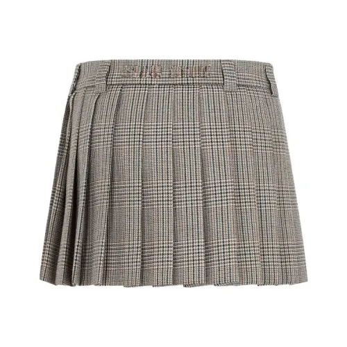 MIU MIU Casual Short Skirts Women's Cocoa