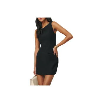 REFORMATION Citron Dress Sleeveless Dress Women's Black