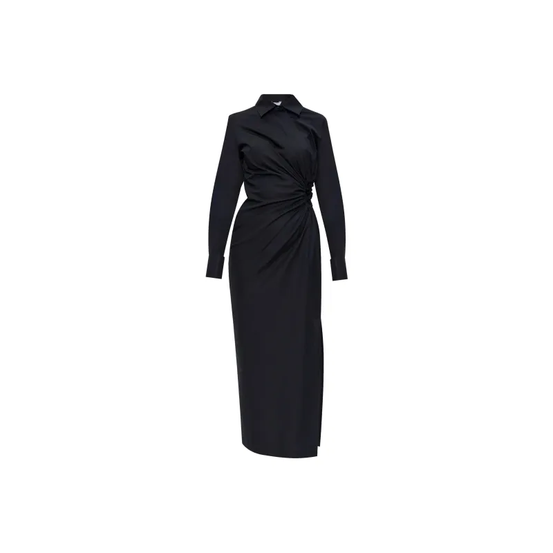 MaxMara Ruched Long Sleeved Shirt Dress-0