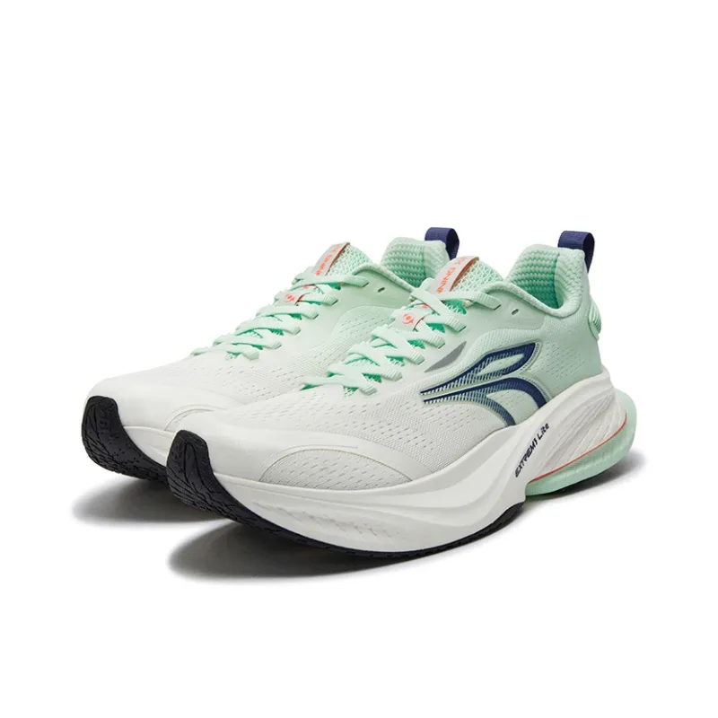 361° Shock Absorbers Slip Resistant Breathable Low Top Casual Running Shoes Men's Eggshell Green-2