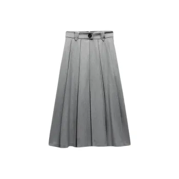 ZARA Casual Long Skirts Women's Gray