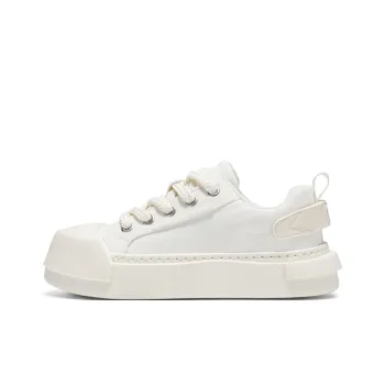 SUPEREDGE Slip Resistant And Breathable Low Top Canvas Shoes Men's White