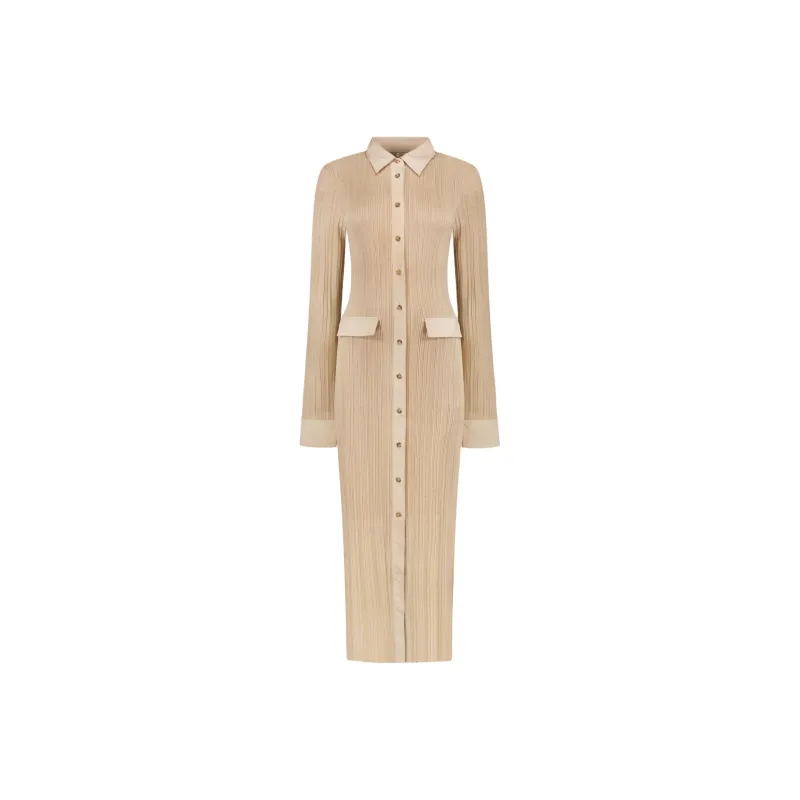 TOTEME Knitted Maxi Shirt Dress-0