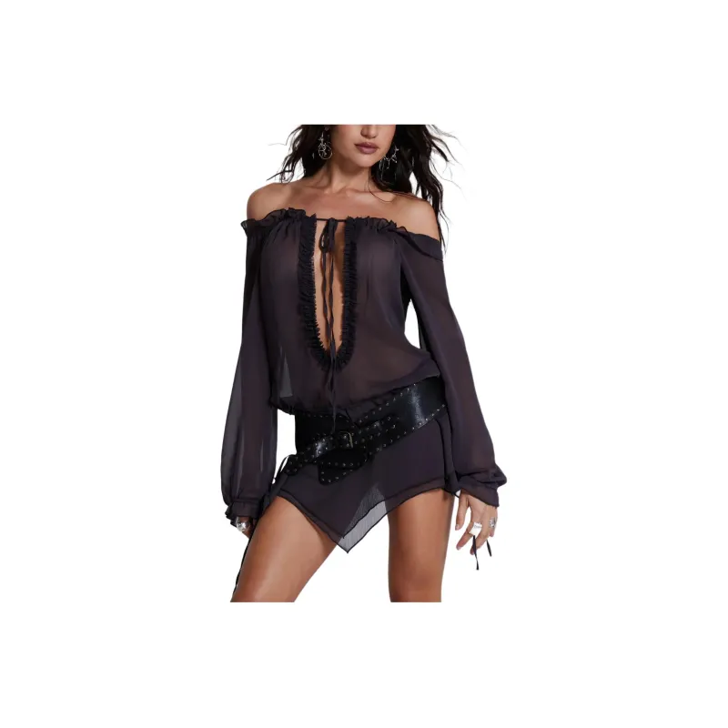 Jaded London Fatale Collection Long-Sleeved Dresses Women's Gray-0
