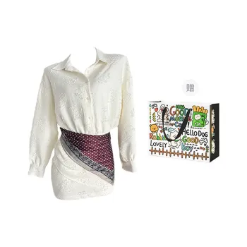 ZVJH Long Sleeved Dresses Women's White