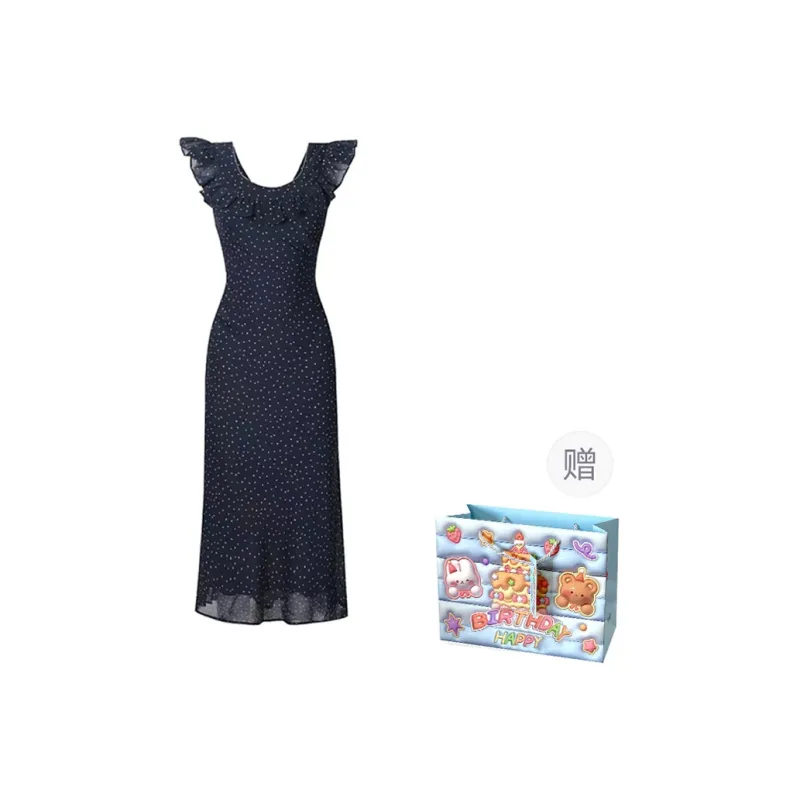 TWOPLUMGIRLS Sleeveless Dress Women's Navy Blue-0