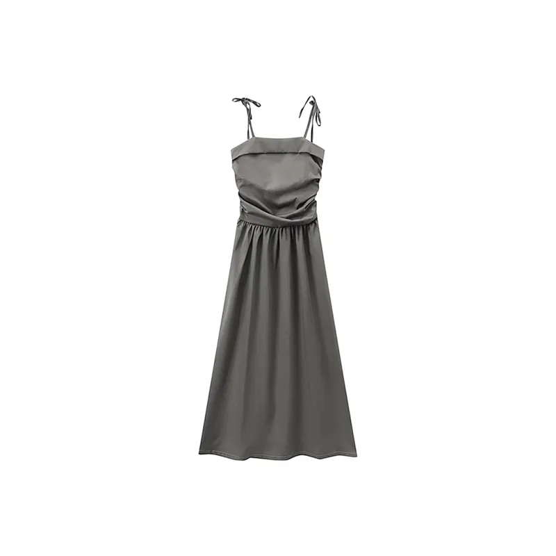 AFGGD Slip Dresses Women's Gray-0