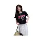 Black V-Neck Short-Sleeved T-Shirt