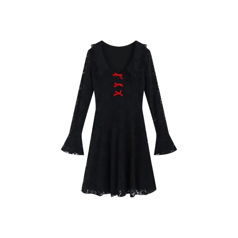 JOSR Long Sleeved Dresses Women's Black-0