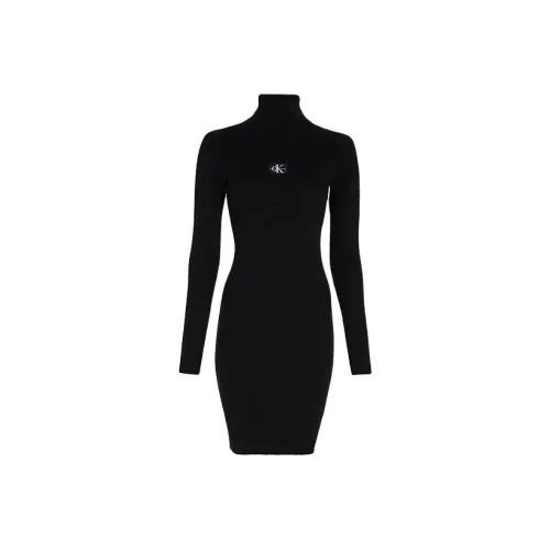 CALVIN SHORT Long Sleeved Dresses Women's Black