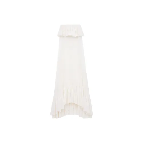 SAINT LAURENT Sleeveless Dress Women's White Chalk