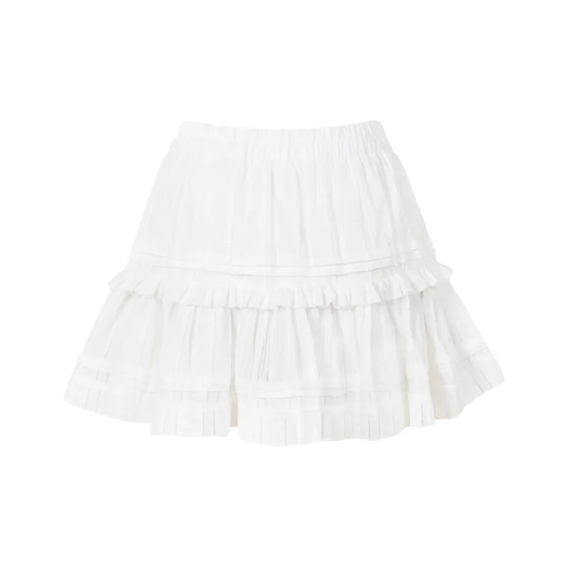 NTOT Casual Short Skirts Women's White-0