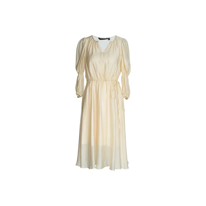 ROEYSHOUSE Long-Sleeved Dresses Women's Light Yellow-0