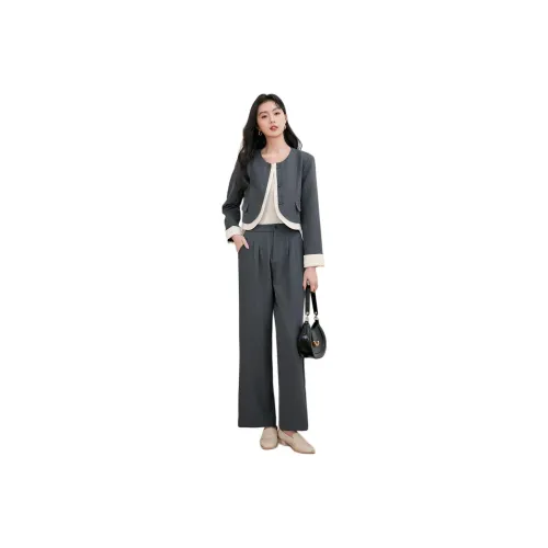 Like The Age Of Water Casual Suit Women's Gray