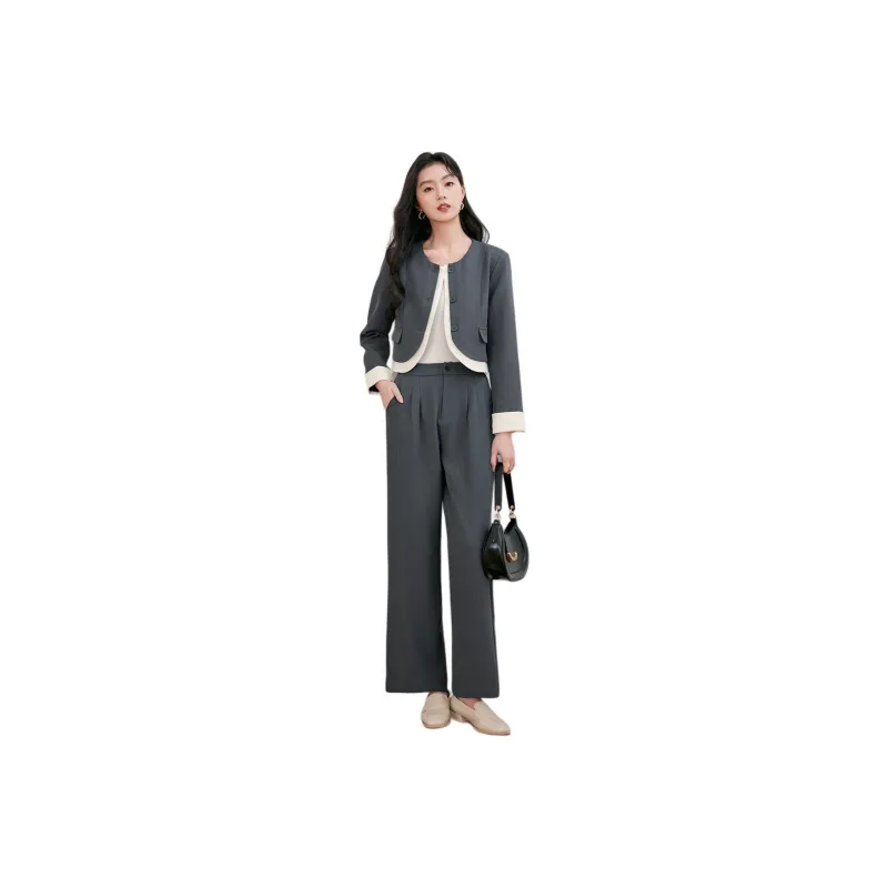 Like The Age Of Water Casual Suit Women's Gray-0