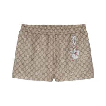 GUCCI FW25 Casual Shorts Women's Beige Brown