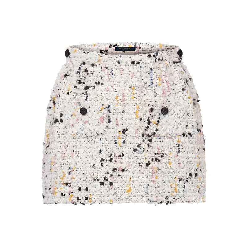 LOUIS VUITTON Bouclette Tweed Mini Skirt-0