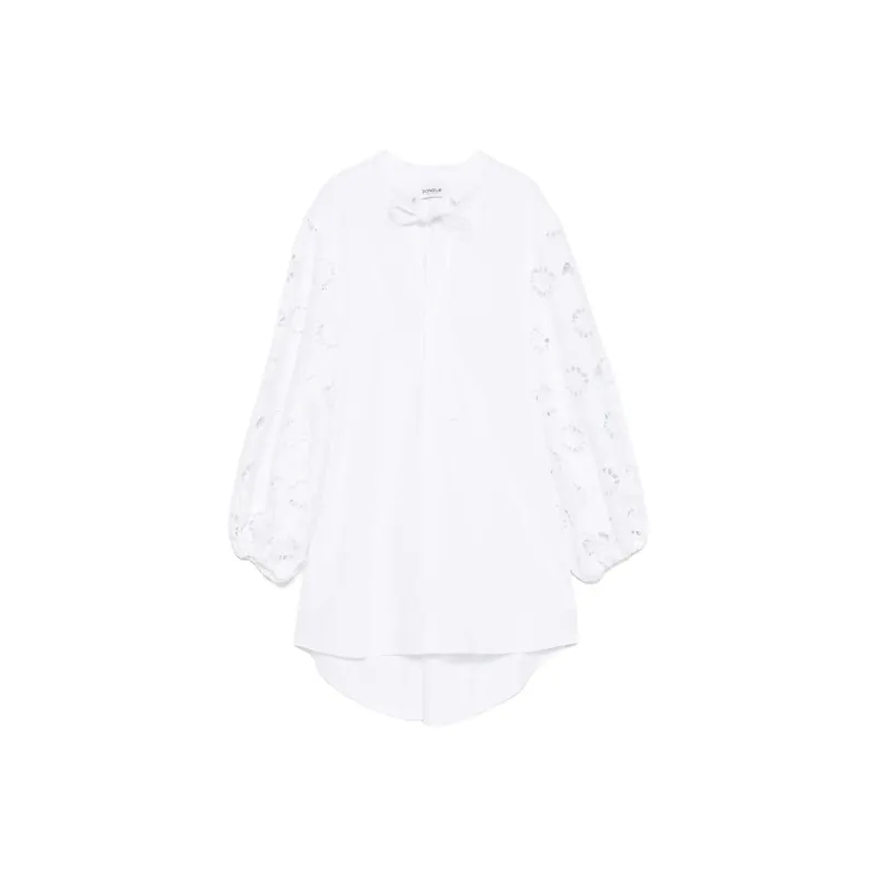 Dondup Broderie anglaise Mini Dress-0