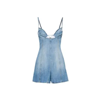 Nensi Dojaka Godet design Denim Mini Dress