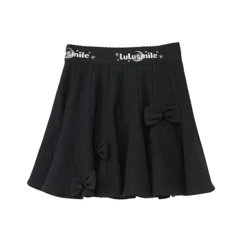 LULUALWAYS Casual Short Skirts Women's Black