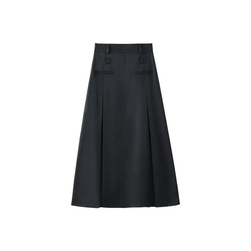 THE SEA LIFE Casual Long Skirt Women's Premium Gray-0