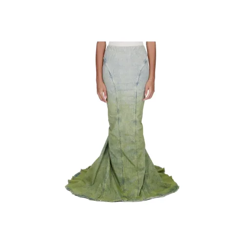 RICK OWENS Radiance Raw Cut Hem Skirt