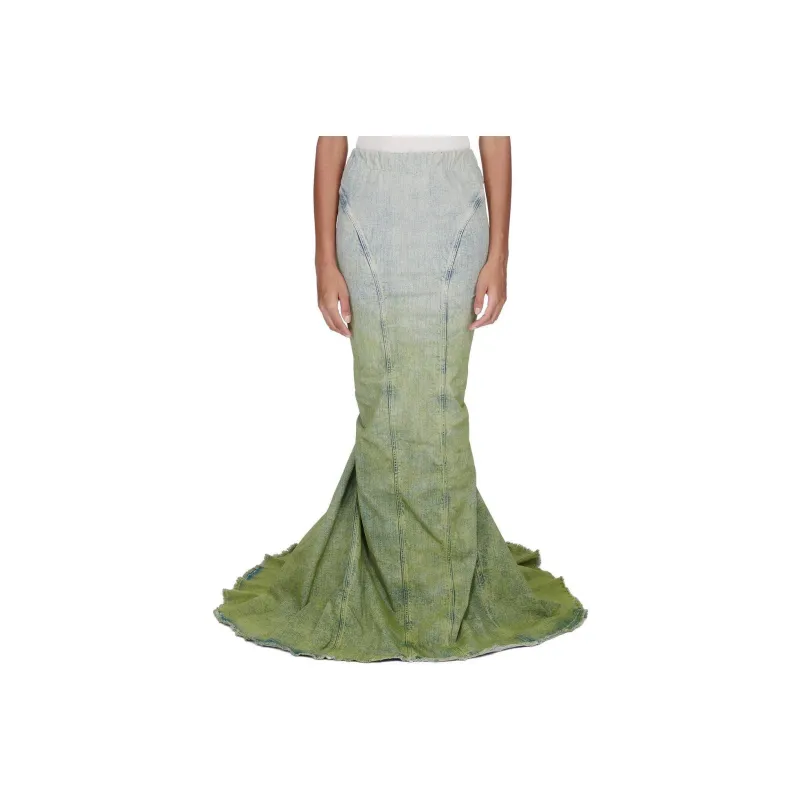 RICK OWENS Radiance Raw Cut Hem Skirt-0