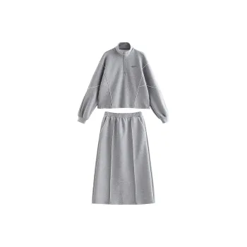 Initial Language Skirt Set Women's Gray