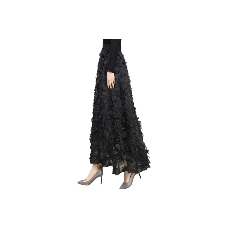 Cypress House Casual Long Skirt Women's Black-0