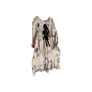 ABCMININ Long Sleeved Dress Women's Coffee
